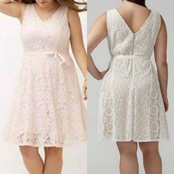 Lane Bryant Women's Sleeveless Pink Lace V-neck Dress Size 20 - Picture 1 of 9